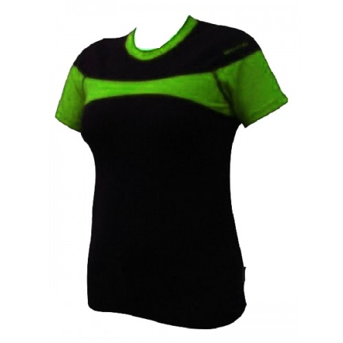 JITEX Ikuba 801 dámské tričko krátký rukáv modal+polypropylen (černá+sv.zelená)