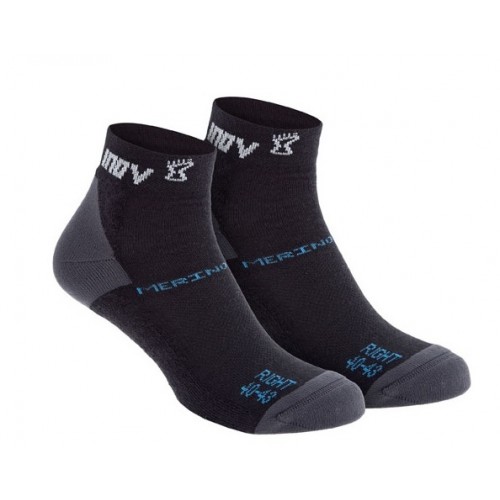 INOV-8 Merino Sock mid  - merino běžecké ponožky středně vysoké 2 PÁRY (black)