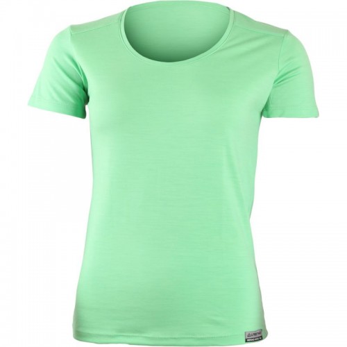 LASTING Irena merino dámské tričko krátký rukáv 6161 (zelená) (gramáž 160g/m2, vlákno 16mikronů)
