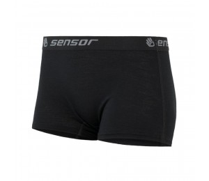 SENSOR Merino Active dámské kalhotky s nohavičkou (černá)